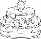Desenho De Bolo Cremoso Para Colorir Desenhos E Imprimir  sketch template