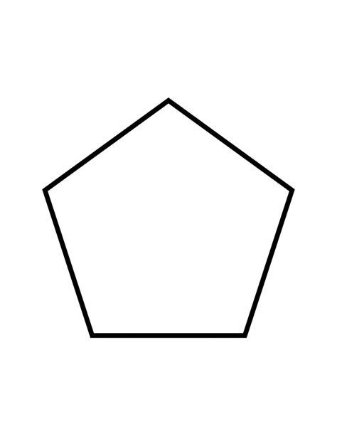 Flashcard of a polygon with five equal sides | ClipArt ETC