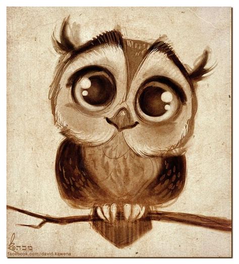 Adorable Owl Drawing | Cute backgrounds | Pinterest | Offices, So cute ...