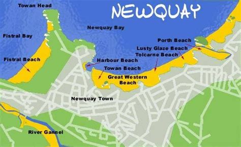 Map Of Newquay Beaches