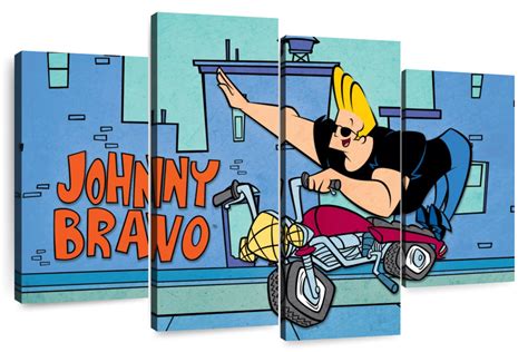 Johnny Bravo Street Motorcycle Wall Art | Digital Art