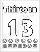 Numbers 13 Coloring Pages sketch template