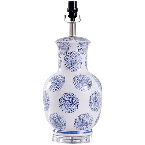 20in. Blue/White Spot Ceramic Table Lamp | White ceramic lamps, Ceramic lamp, Ceramic table lamps