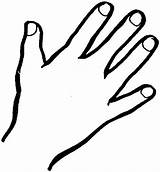 Hand Outline Template Sketch Coloring Page sketch template