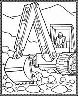 Heavy equipments coloring Page Excavator sketch template