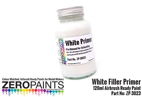 White Airbrushing Primer/Micro Filler 100ml | ZP-3023 | Zero Paints