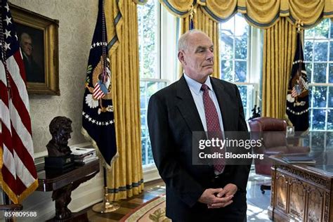 John Kelly, White House chief of staff, stands in the Oval Office of ...