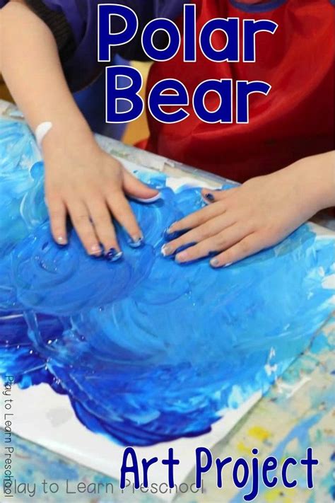 Children can fingerpaint a gorgeous Polar Bear Process Art project ...