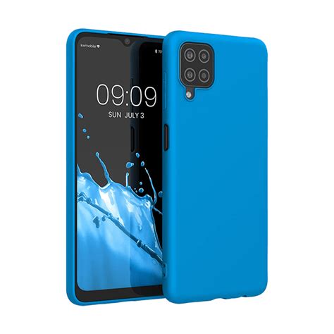 Silicone Samsung Galaxy A12 Case - Radiant Blue - Caseface