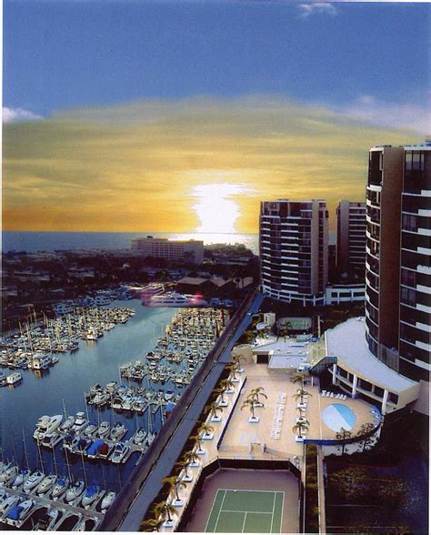 A rendition of The Marina City Club view from the Ritz | Marina city, Vacation places ...