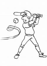 Coloring Pages For Baseball sketch template