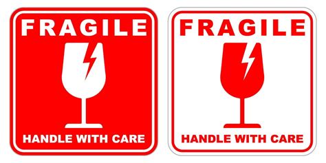 sticker fragile handle with care printable sign symbol for delivery ...