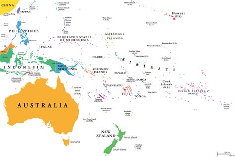 Oceania Political Map