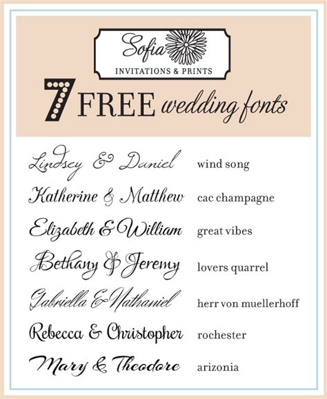 Free Script Calligraphy Wedding Invitation Fonts – sofia invitations blog