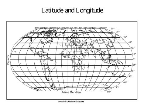 Blank Latitude And Longitude Map