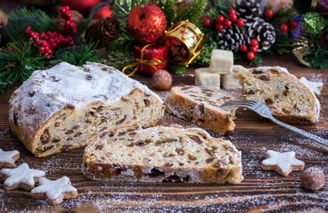 German Christmas Stollen with Cinnamon Stars Stock Image - Image of season, bakery: 103705697