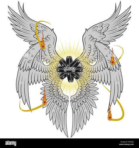 Vector design of throne type angel of Christian theology. Biblical ...