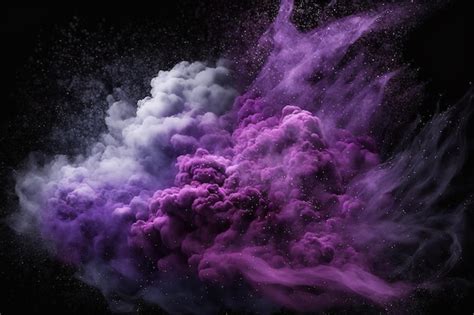 Premium Photo | A fantastic picture of a spray of purple paint powder magic dustgenerative ai