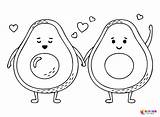 Avocado Coloring Pages Printable For Free Download sketch template