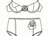 lingerie coloring Book sketch template