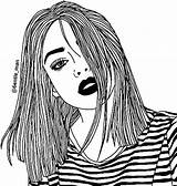 Hipster Tumblr Girl Coloring Pages Sketch Page sketch template