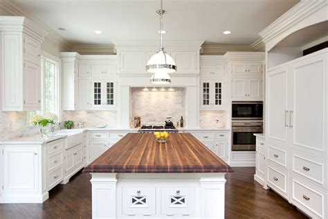 Butcher Block KItchen Island - Traditional - kitchen - Oakley Home Builders