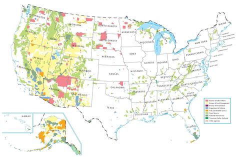 Federal Lands of the United States Map - GIS Geography