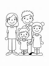 Happy Family Coloring Pages sketch template