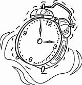 Alarm Clock Free Printable 03 Cartoonized Coloring Page  sketch template