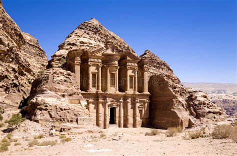 The Monastery in Petra stock image. Image of culture - 13218747