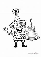 SpongeBob Birthday Coloring Page  Free Sheet 2024 sketch template