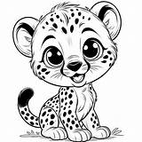 Childrens Cute Cheetah Coloring Page  3 Free Printable Pages sketch template