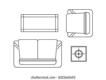 2d Graphic Drawing Top View Layout Stock Vector (Royalty Free ...