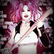 Harley Quinn Fan Art - Graffiti Digital Art by Glamour Pinups