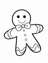 Gingerbread Man Printable Coloring Pages sketch template