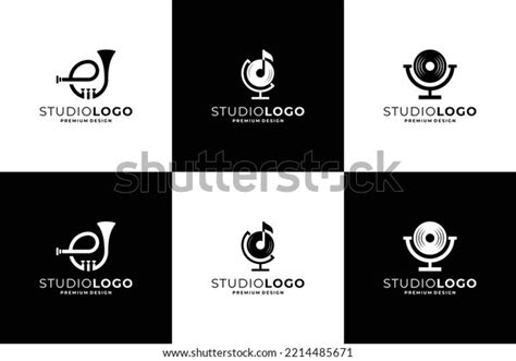 Set Music Logo Design Inspiration Icon Stock Vector (Royalty Free ...