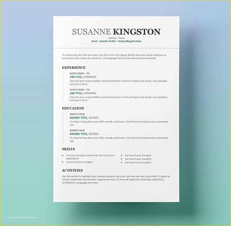 Professional resume template free download - qosasushi