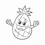Premium Vector  Kids coloring Page With outline Cartoon pineapple sketch template