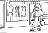 Coloring Pages Shopping sketch template