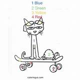 Pete The cat coloring Page Free  Coloringus sketch template