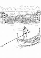 Disegno Gondola Da Colorare sketch template