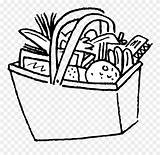 Pantry Coloring Pages  Food In The Basket Drawing Clipart 1216464 sketch template