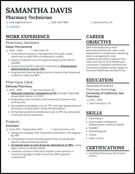 13 Pharmacy Technician Resume Examples for 2024