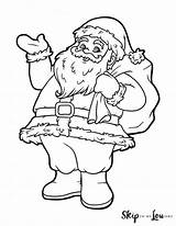 Coloring Pages Of Santa sketch template