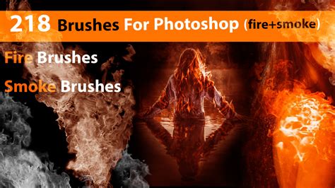 ArtStation - 218 Brushes For Photoshop (fire+smoke) | Brushes
