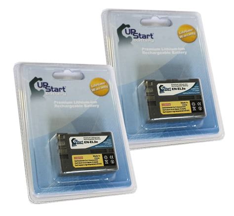 2x Pack - Nikon D90 Battery - Replacement for Nikon EN-EL3E Digital Camera Battery (1600mAh, 7 ...