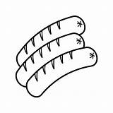 Sausage Clipart Sausages Template Illustration Pages Toon Hit Royalty  sketch template