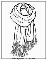 Scarf Coloring Pages Free Downloads  Sheets For Kids sketch template