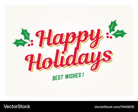 Happy holidays card Royalty Free Vector Image - VectorStock