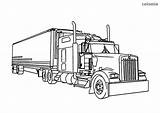 Big Rig Trucks Coloring Pages Sketch Page sketch template